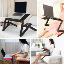 Load image into Gallery viewer, Hot Sale Tray Portable Foldable Adjustable Laptop Desk Computer Table Stand Tray For Sofa Bed Black Computer Desk Notebook Stand